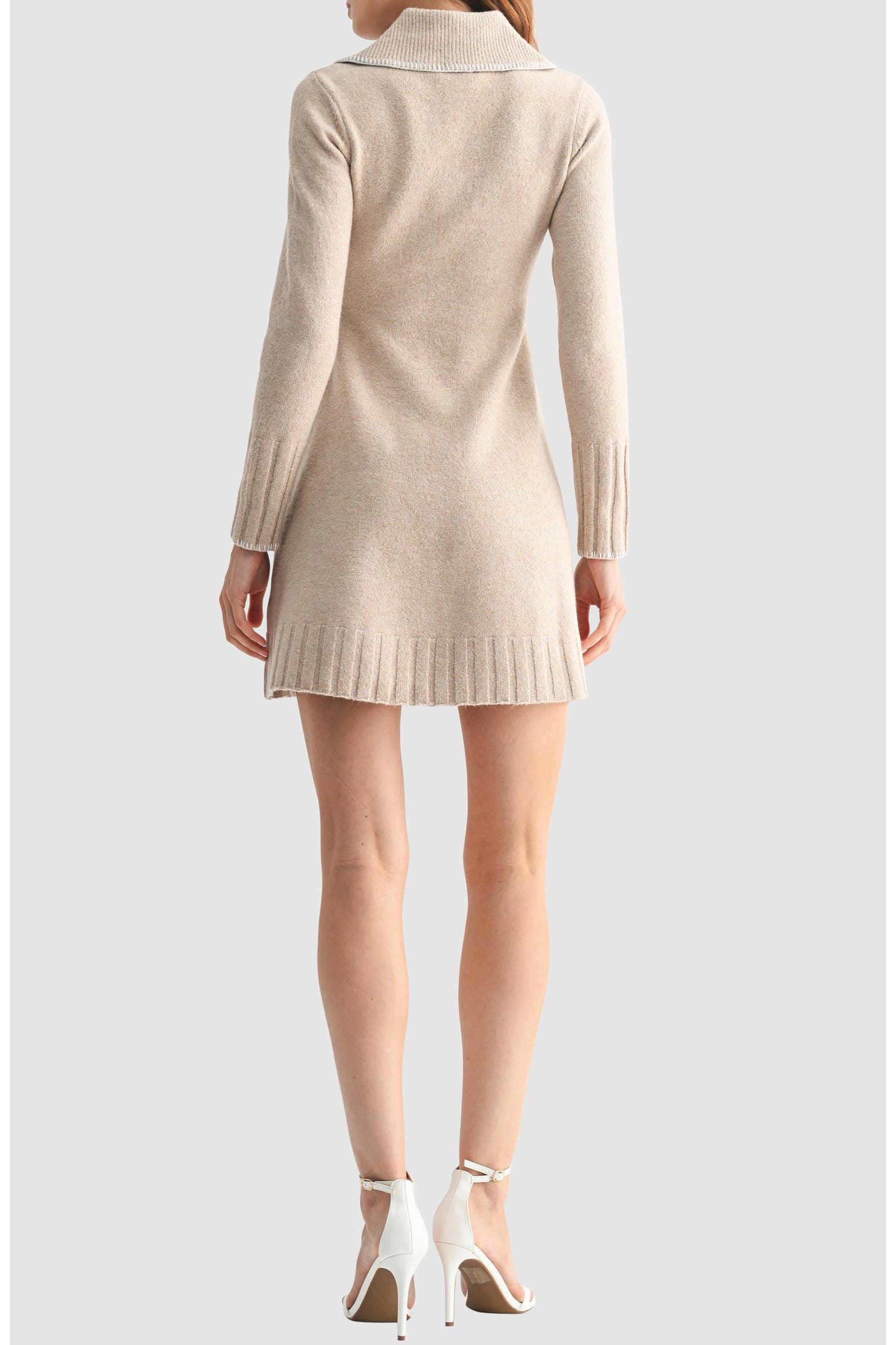 Whip Rack Mila Mae Whip Stitch Polo Sweater Dress (Women) | Nordstromrack