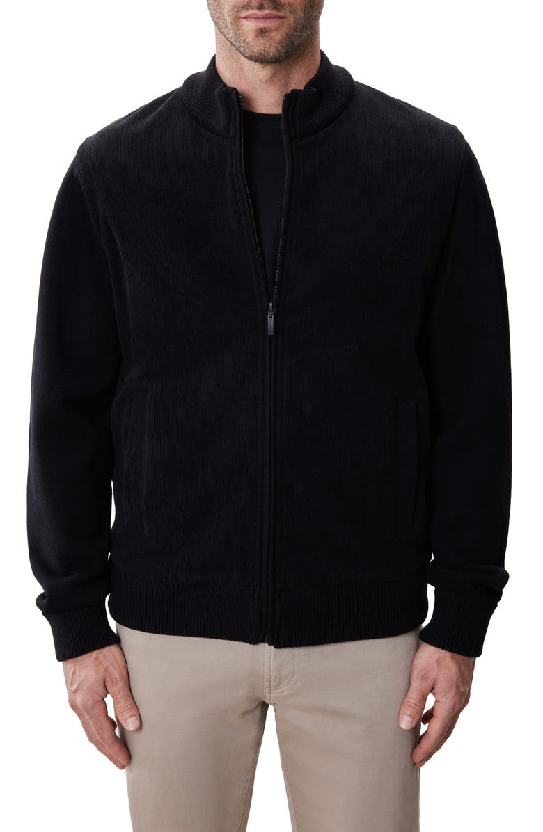 Robert Barakett Roydon Hybrid Corduroy Jacket, Main, color, Black
