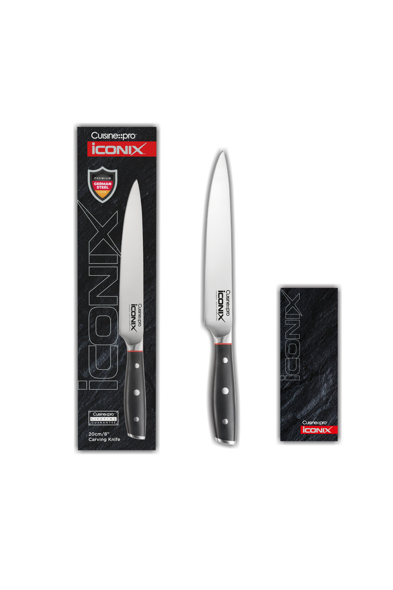 iconiX® 8" Carving Knife, Alternate, color, Black