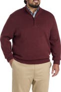 Oak Hill by DXL Big & Tall Heathered 1/4-Zip Pullover