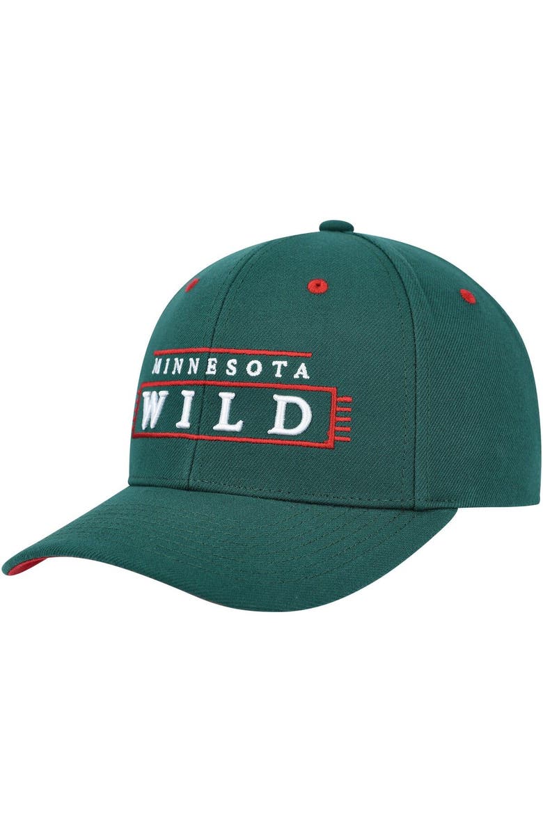 Mitchell & Ness Men's Mitchell & Ness Green Minnesota Wild LOFI Pro Snapback Hat, Alternate, color,