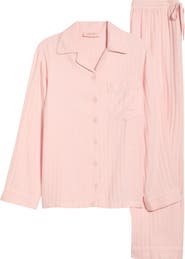 Papinelle Herringbone Supersoft Brushed Organic Cotton Pajamas