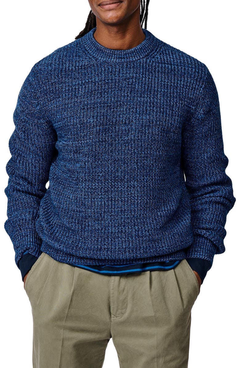 Aubin Martin Ribbed Crew Neck Sweater, Alternate, color, Blue Twist