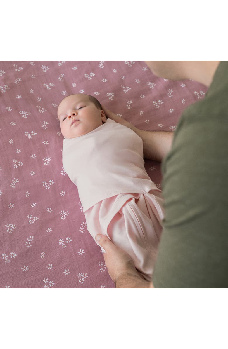 HALO Sleepsack Swaddle 100% Organic Cotton 1.5 TOG Newborn 1-Piece Gift Set with Box, Alternate, color, Strawberry