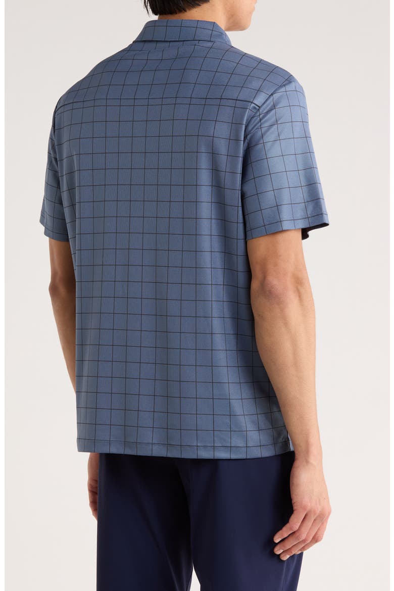 Grid Piqué Performance Golf Polo, Alternate, color, BLUE VINTAGE CRISP GRID