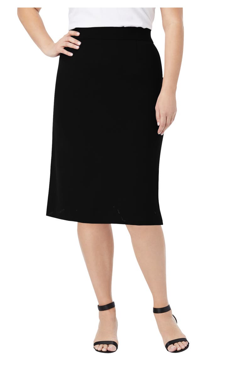 Tummy Control Bi-Stretch Pencil Skirt, Main, color, BLACK