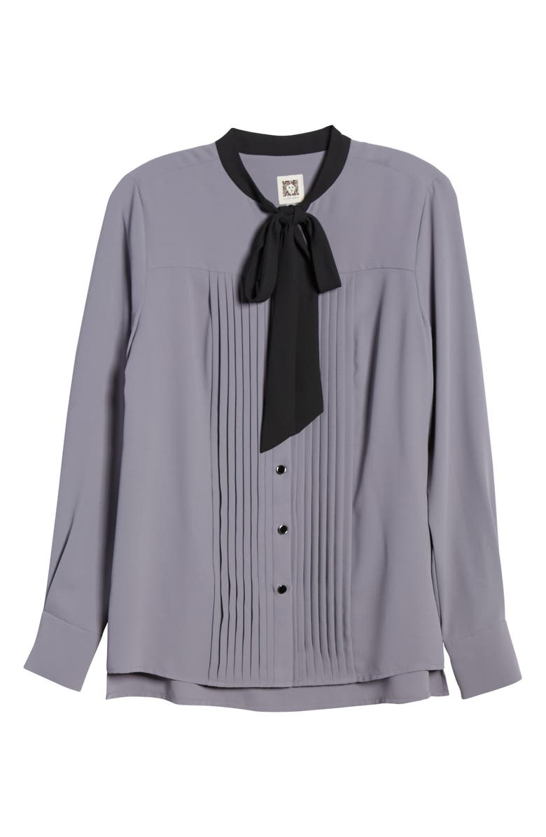 Anne Klein Tie Neck Blouse, Alternate, color, 