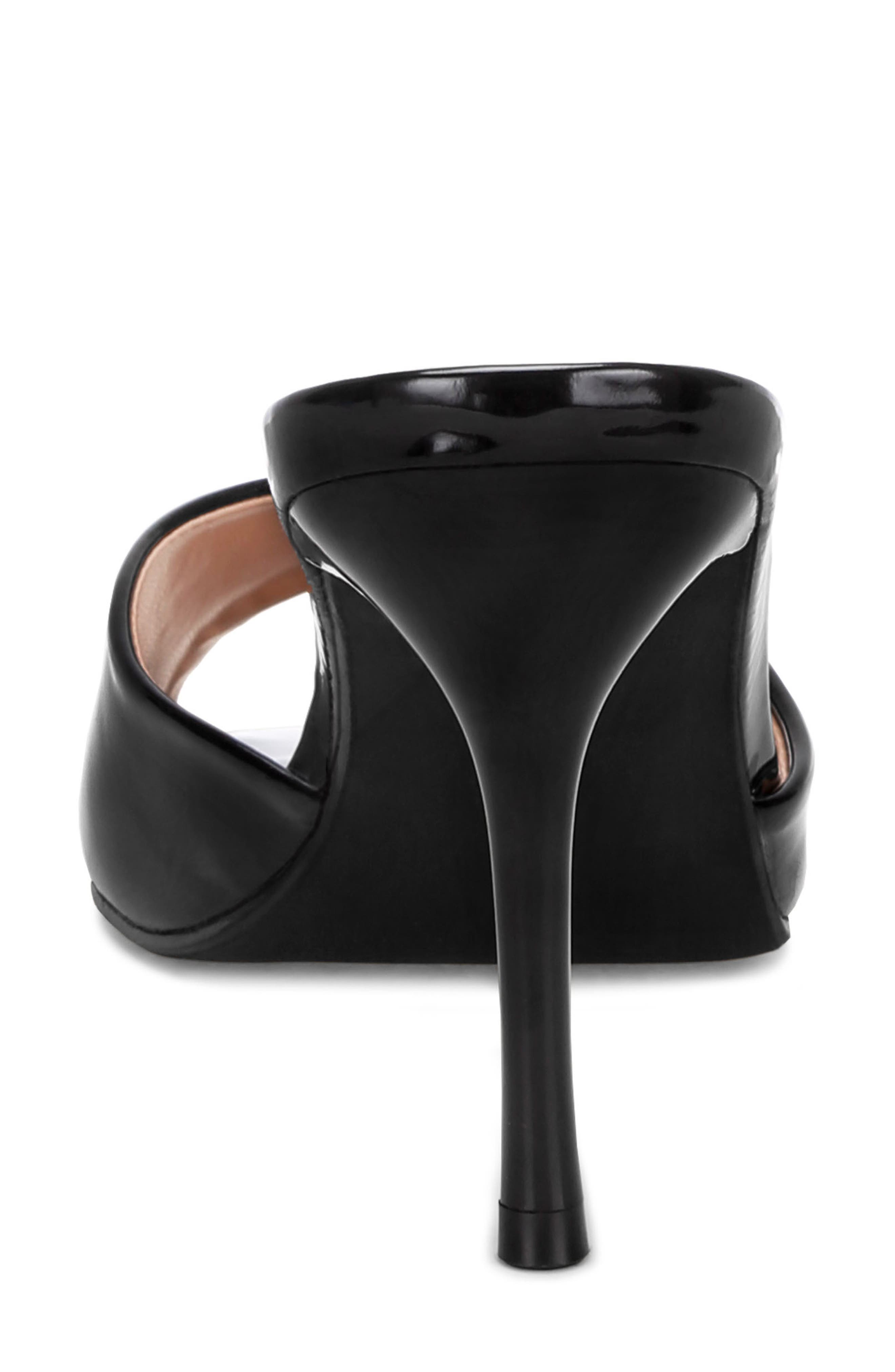 LONDON RAG Lilith Peeptoe Slide Sandal, Alternate, color, Black