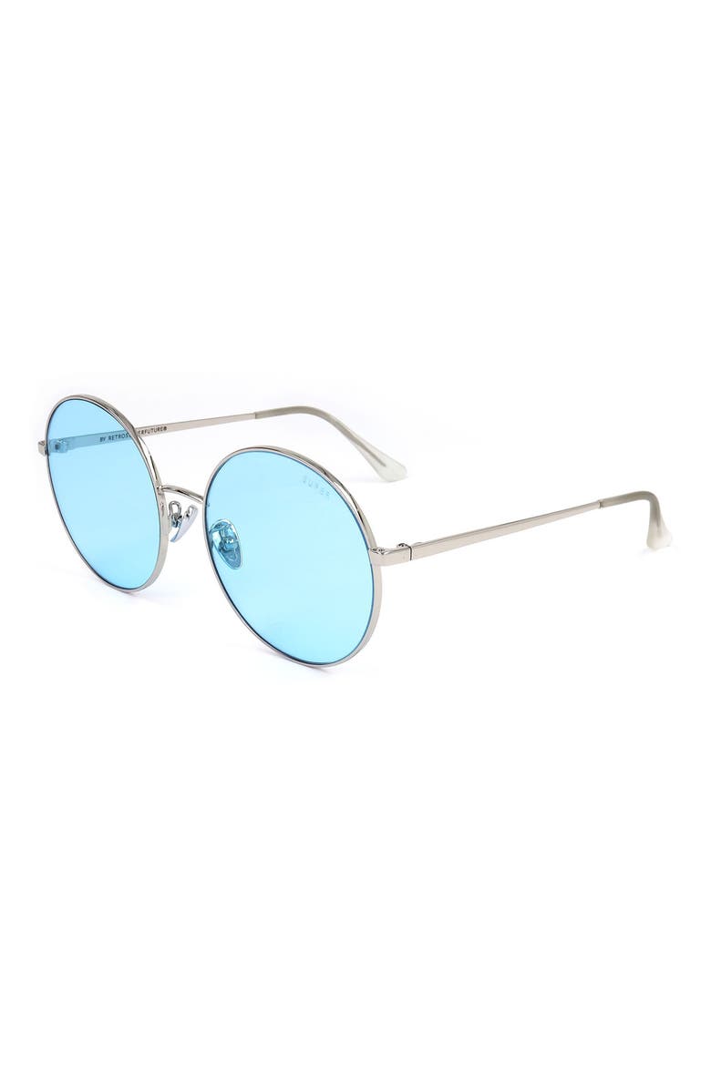 62mm Round Sunglasses, Alternate, color, BLUE