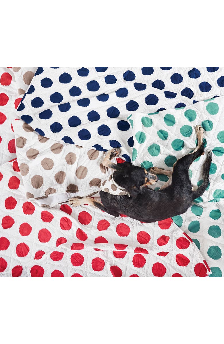 carol & frank Pet Quilt 50" x 44" Dot Indigo, Alternate, color, Blue