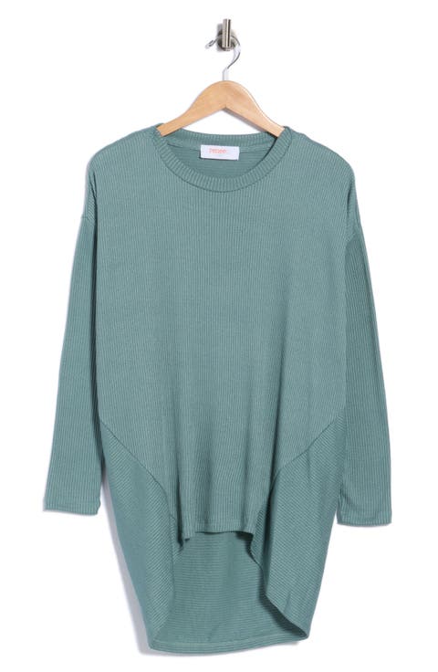 Ribbed Scoop Neck Sweater