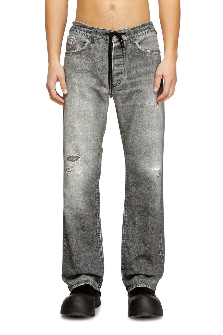 2080 D-Reel Jogg Sweat Jeans, Main, color, BLACK/ DENIM