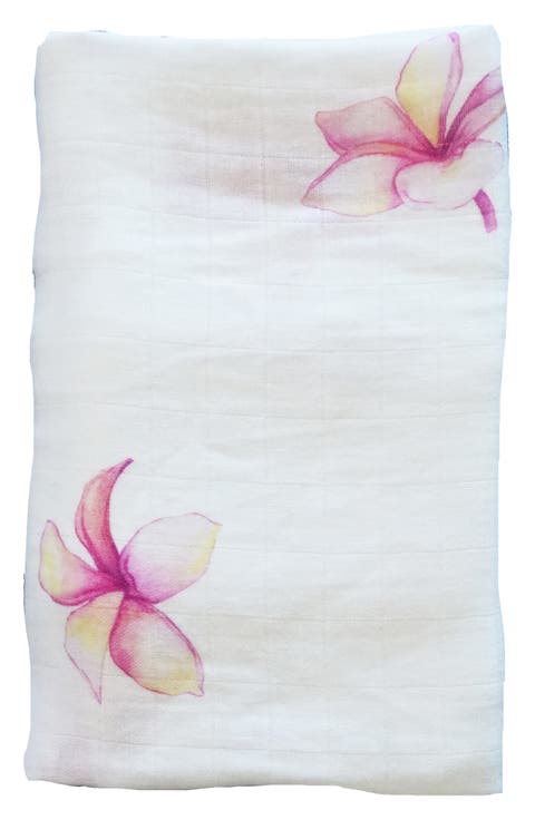 Plumeria Swaddle Blanket