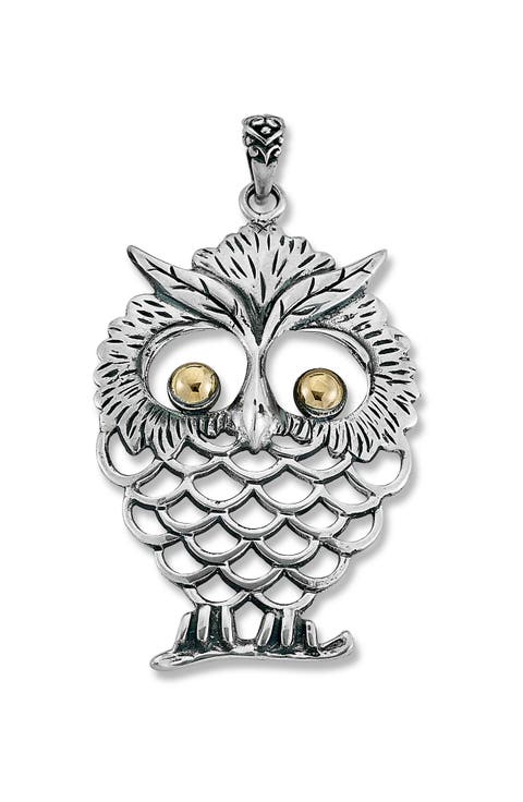 Owl Two-Tone Pendant
