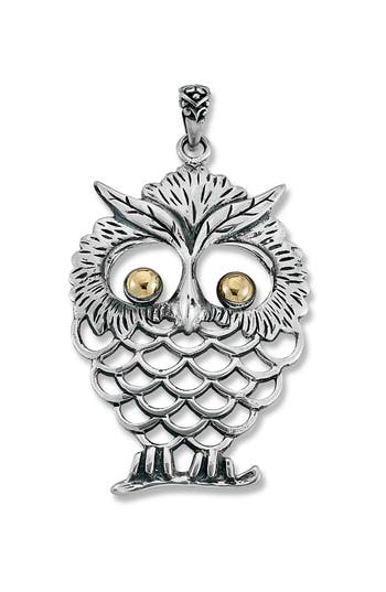 Samuel B. Owl Two-tone Pendant