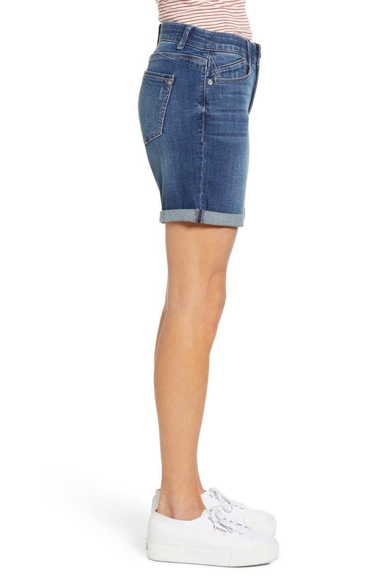 'Ab'Solution Denim Shorts, Alternate, color, BLUE