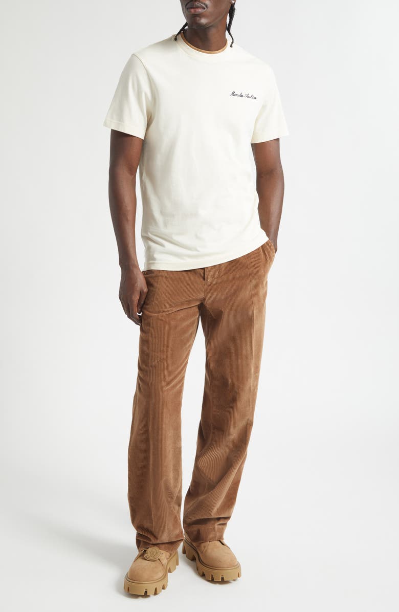 Moncler Archive Embroidered Logo Patch T-Shirt, Alternate, color, White