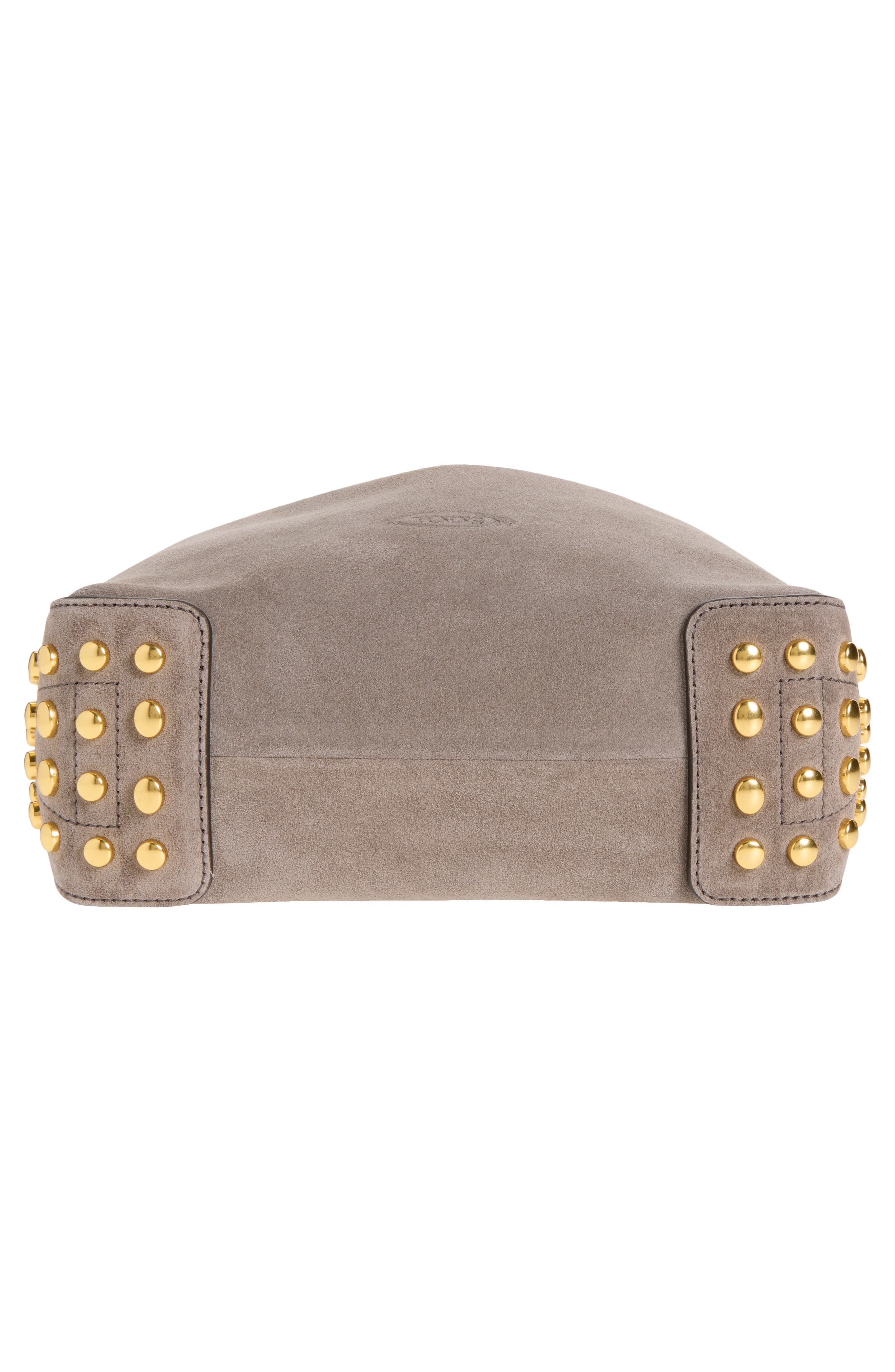 Gmt Sacca Mini Leather Hobo Bag, Alternate, color, ARGILLA SCURO