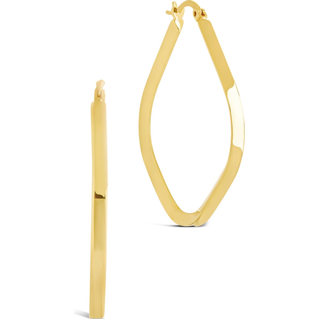 Sterling Forever Luciana Oval Hoop Earrings In Gold