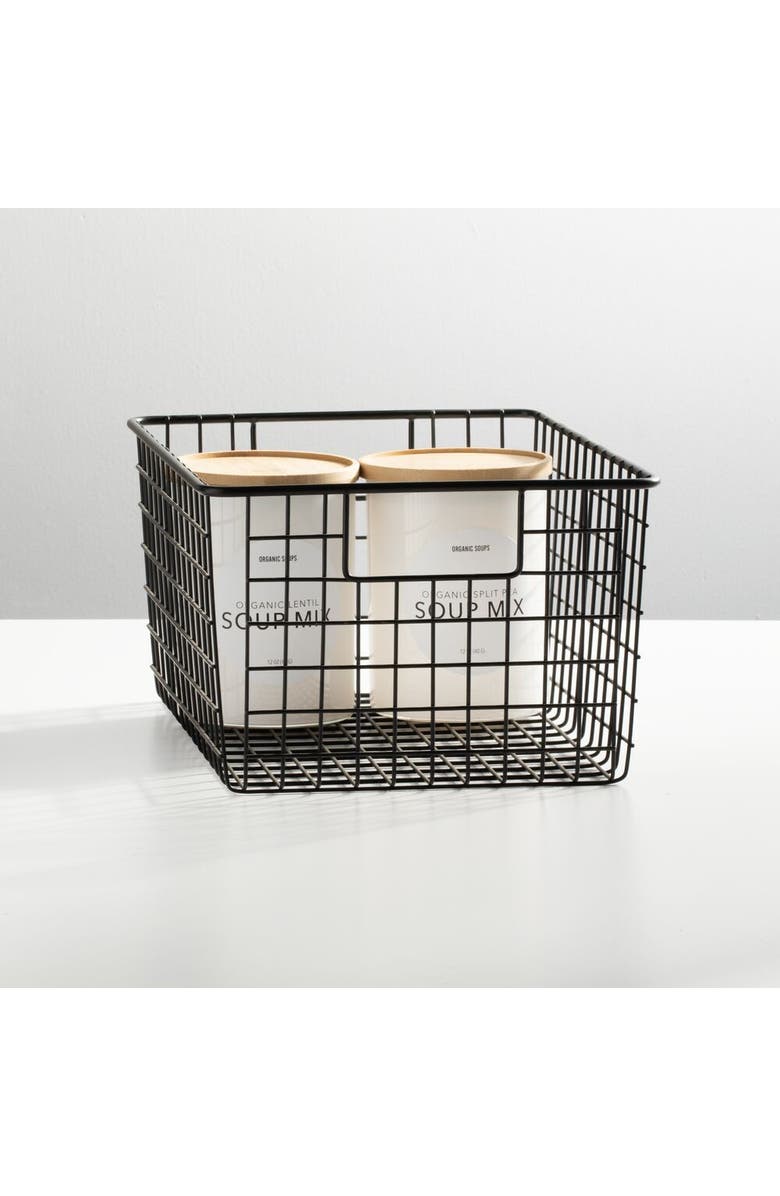 mDesign Metal Wire Food Organizer Basket with Built-In Handles, 12 x 9 x 6 - 8 Pack, Alternate, color, 