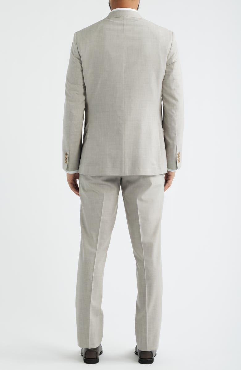 Jack Victor Mason Regular Fit Tan Glen Check Wool & Silk Mélange Suit, Alternate, color, Sand