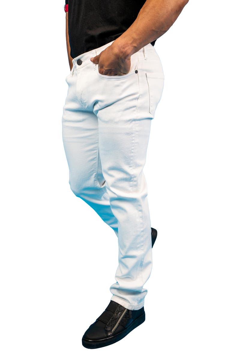 Athletic Fit Stretch Jeans, Alternate, color, WHITE