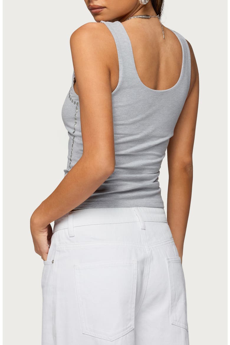 Studded Tank, Alternate, color, GRAY-MELANGE