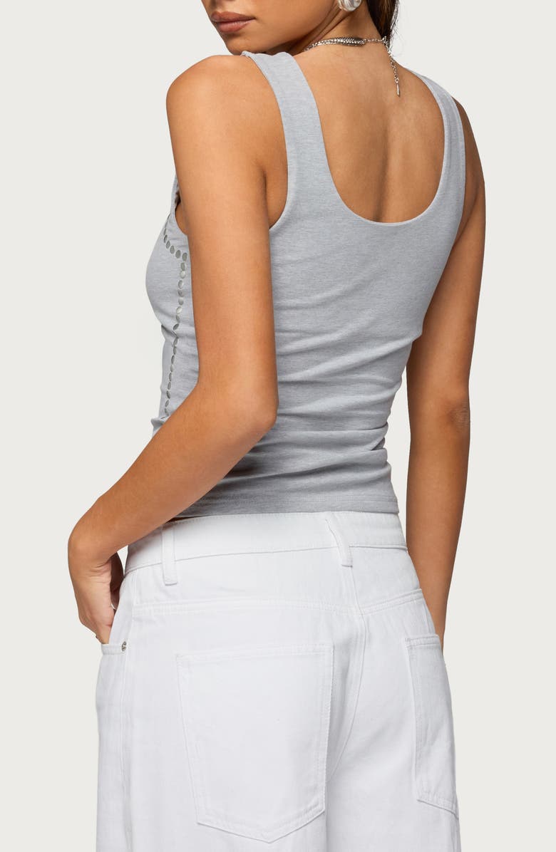 EDIKTED Studded Tank, Alternate, color, Gray-Melange