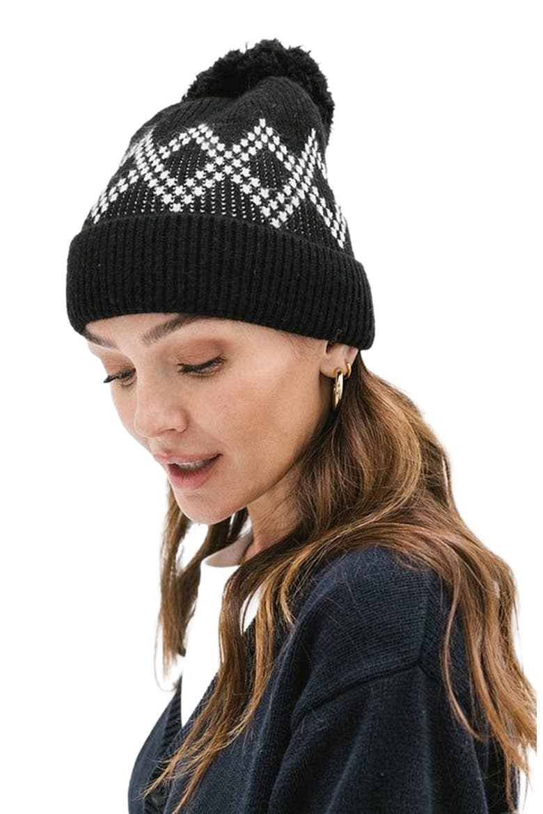 Elio Pom Beanie, Main, color, Black
