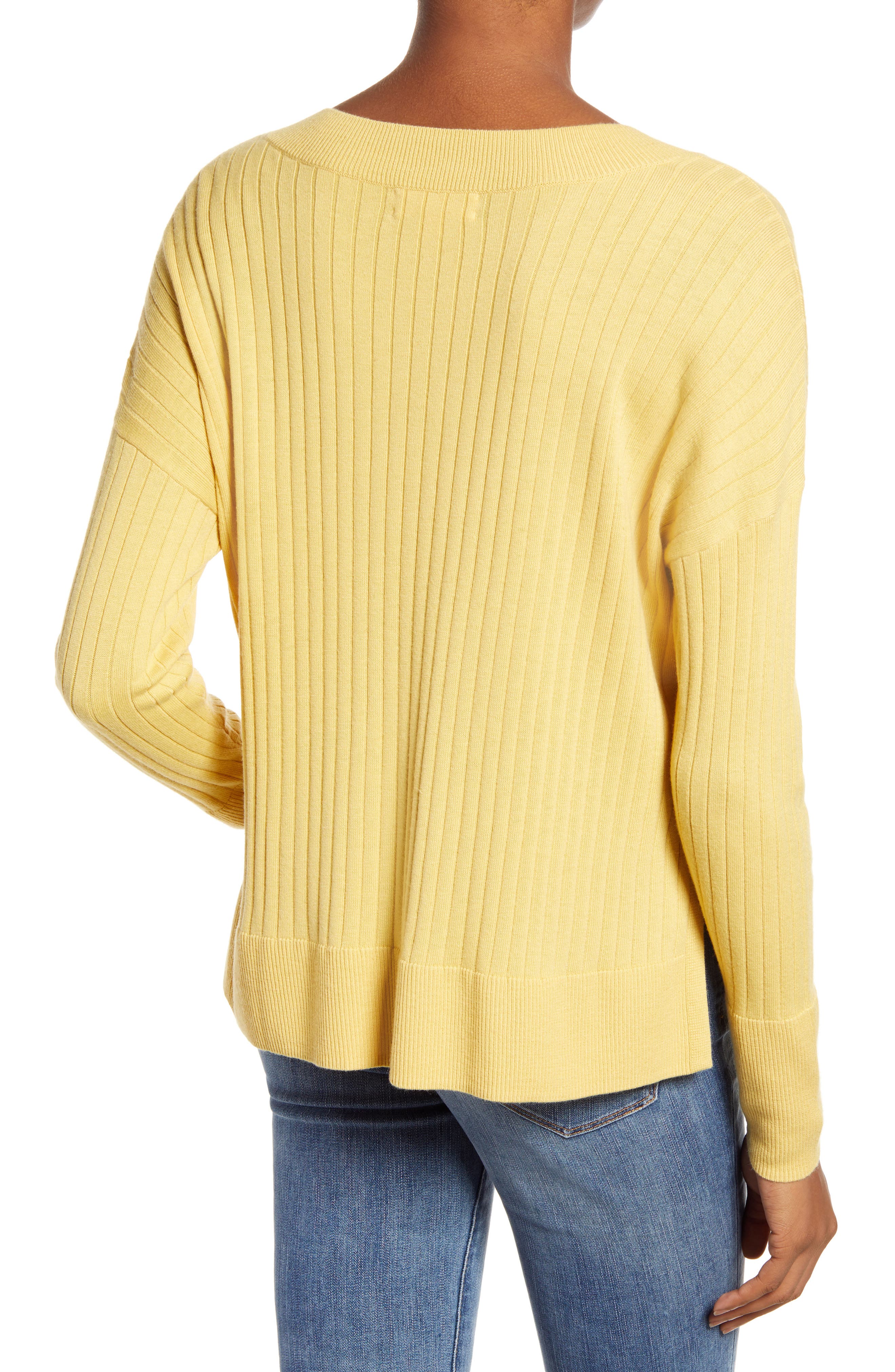 Ribbed V-Neck Sweater - image 2