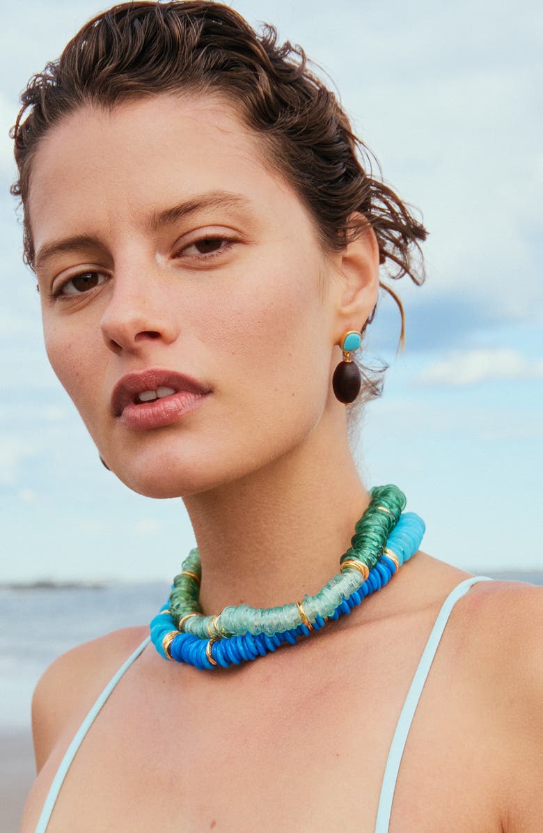 Lizzie Fortunato Olea Drop Earrings, Alternate, color, Blue