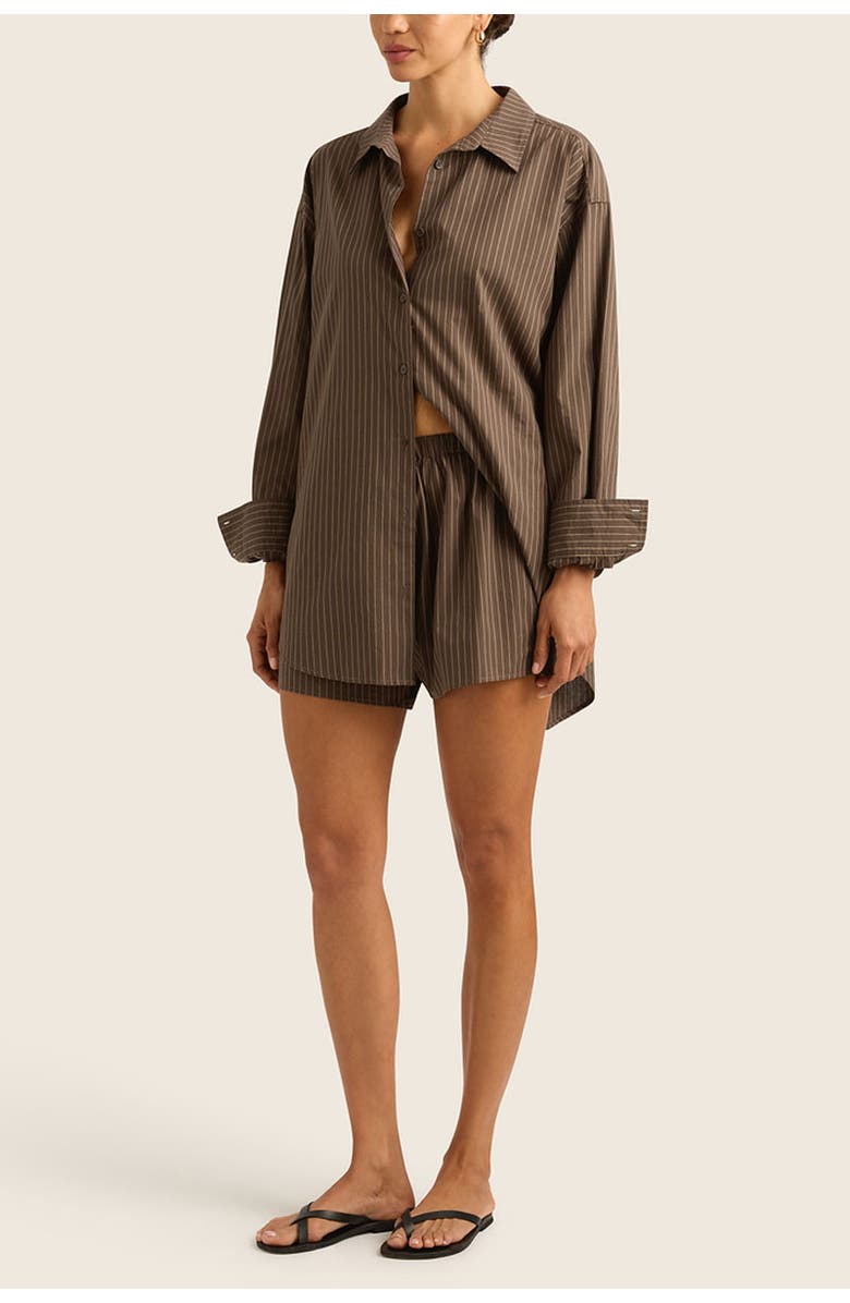 HOPE AND MAY Pacific Stripe Cotton Boxer Short, Alternate, color,