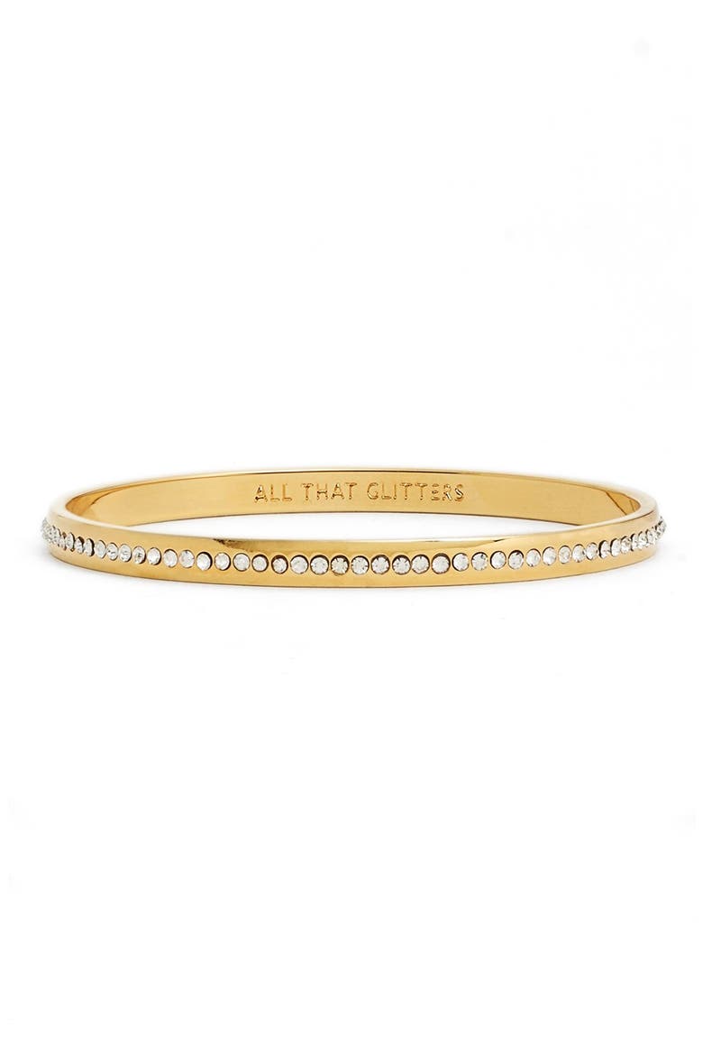 'idiom - all that glitters' pavé bangle, Main, color, CLEAR/ GOLD