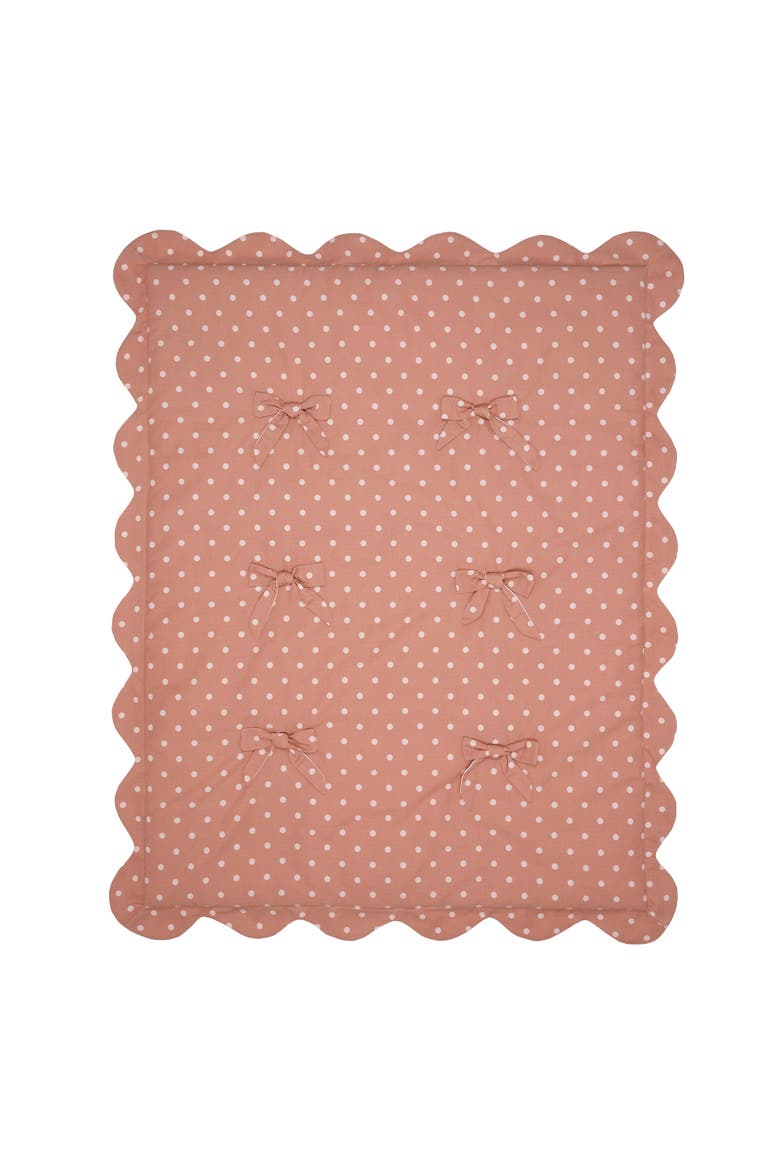 Coco 3-Piece Reversible Cotton Polka Dot Baby Crib Bedding Set, Alternate, color, Brown
