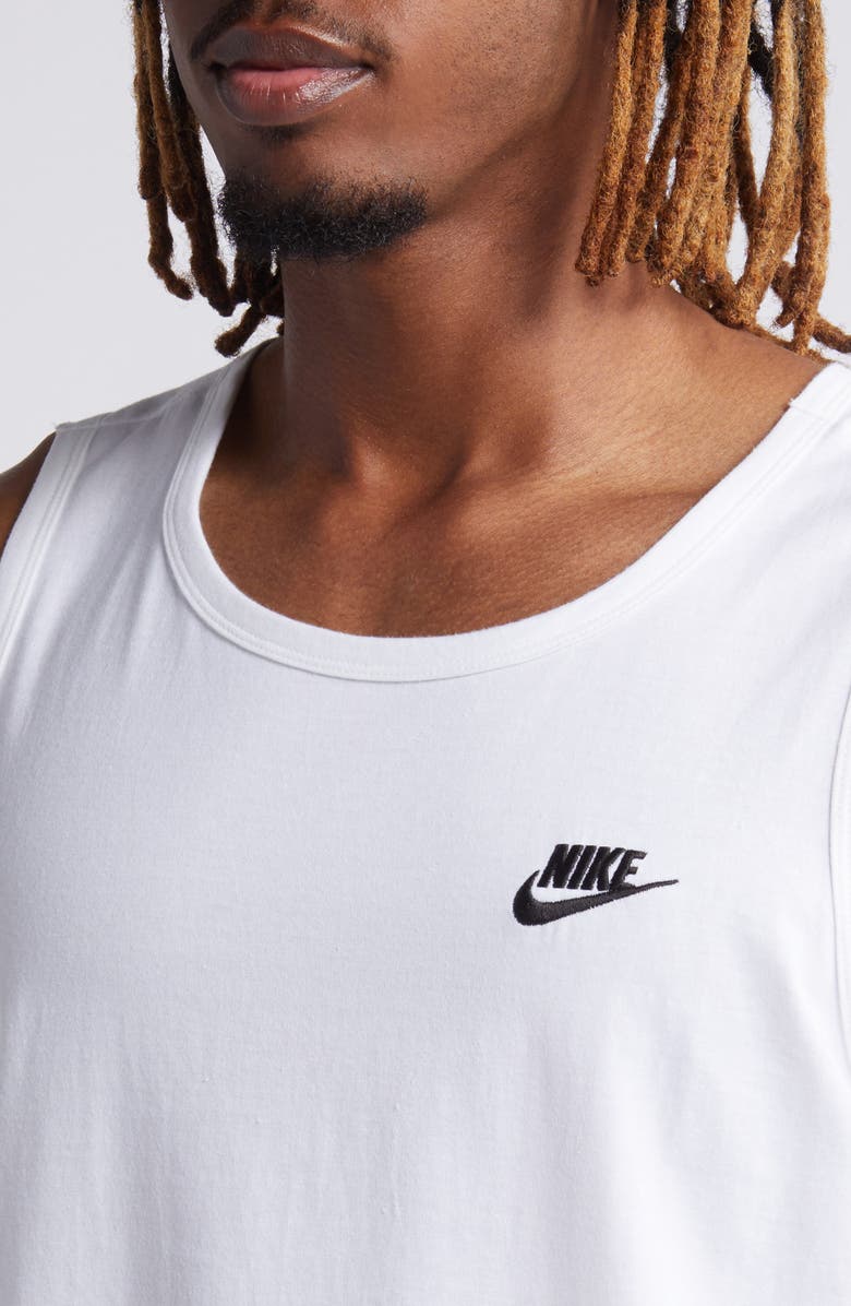 Nike Club Tank Top, Alternate, color, 100 White/Black