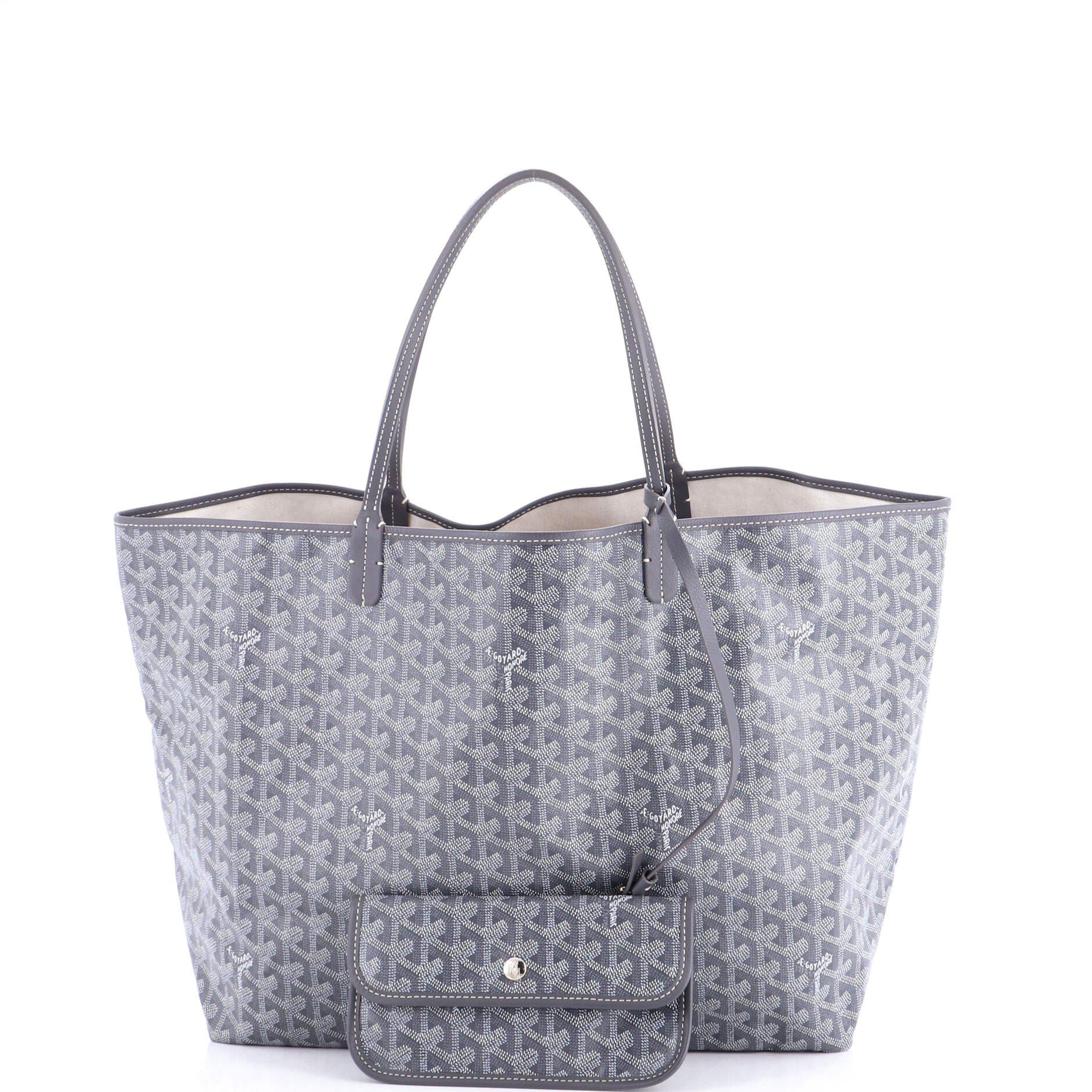 Pre-Owned Goyard Saint Louis Tote Coated Canvas GM, Alternate, color, Gray