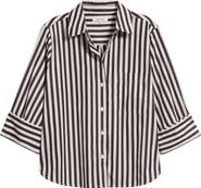 Madewell Easy Y-Neck Poplin Button-Up Shirt