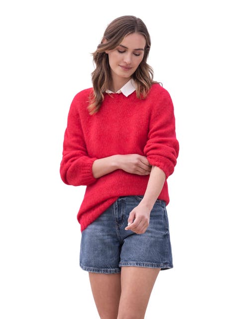 Alpaca Cotton Slouch Sweater