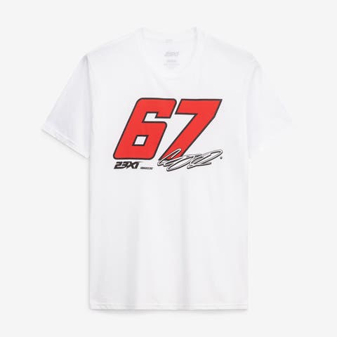 Men's 23XI Racing  White Corey Heim #67 Lifestyle Tri-Blend T-Shirt