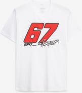 23XI Racing Men's 23XI Racing White Corey Heim #67 Lifestyle Tri-Blend T-Shirt