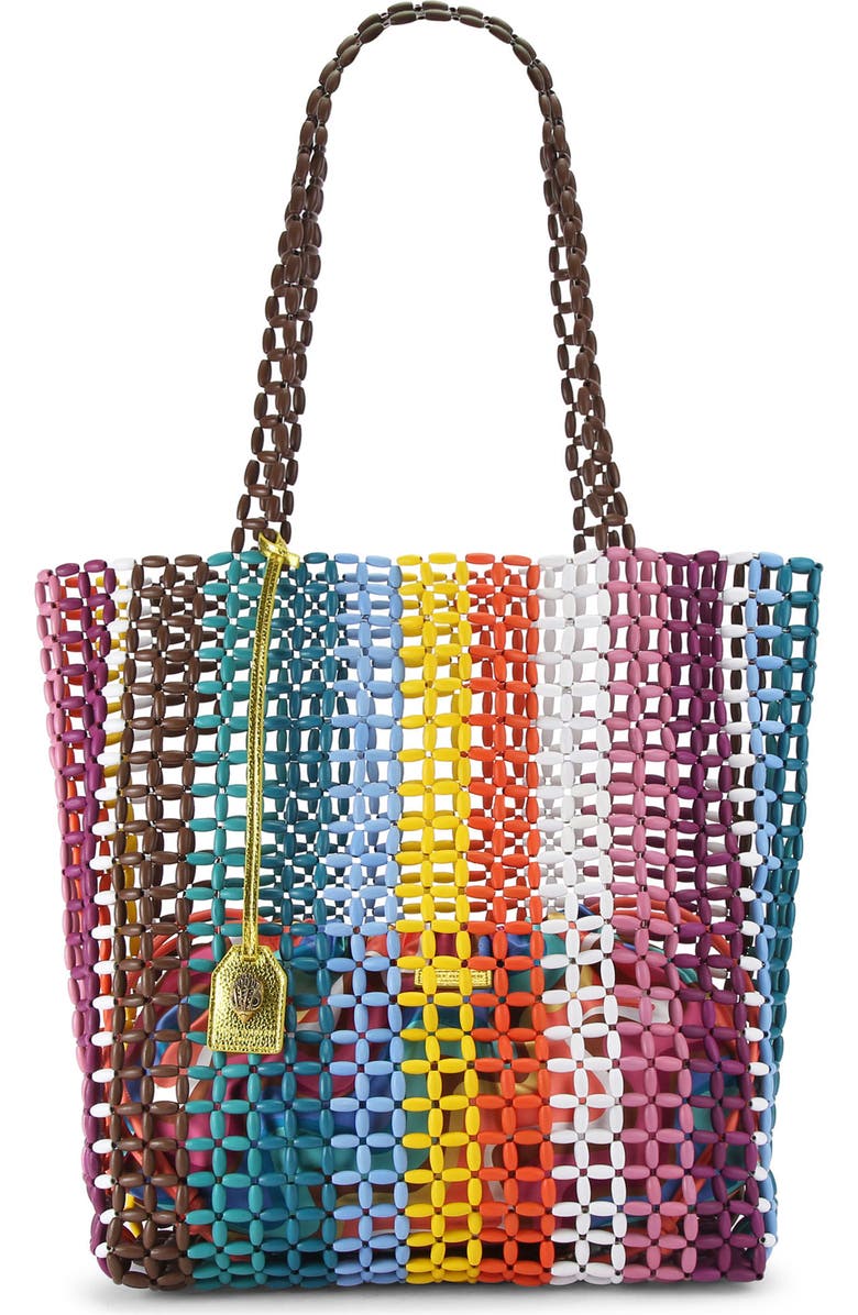 Kurt Geiger London Kensington Rainbow Beaded Shopper, Main, color,