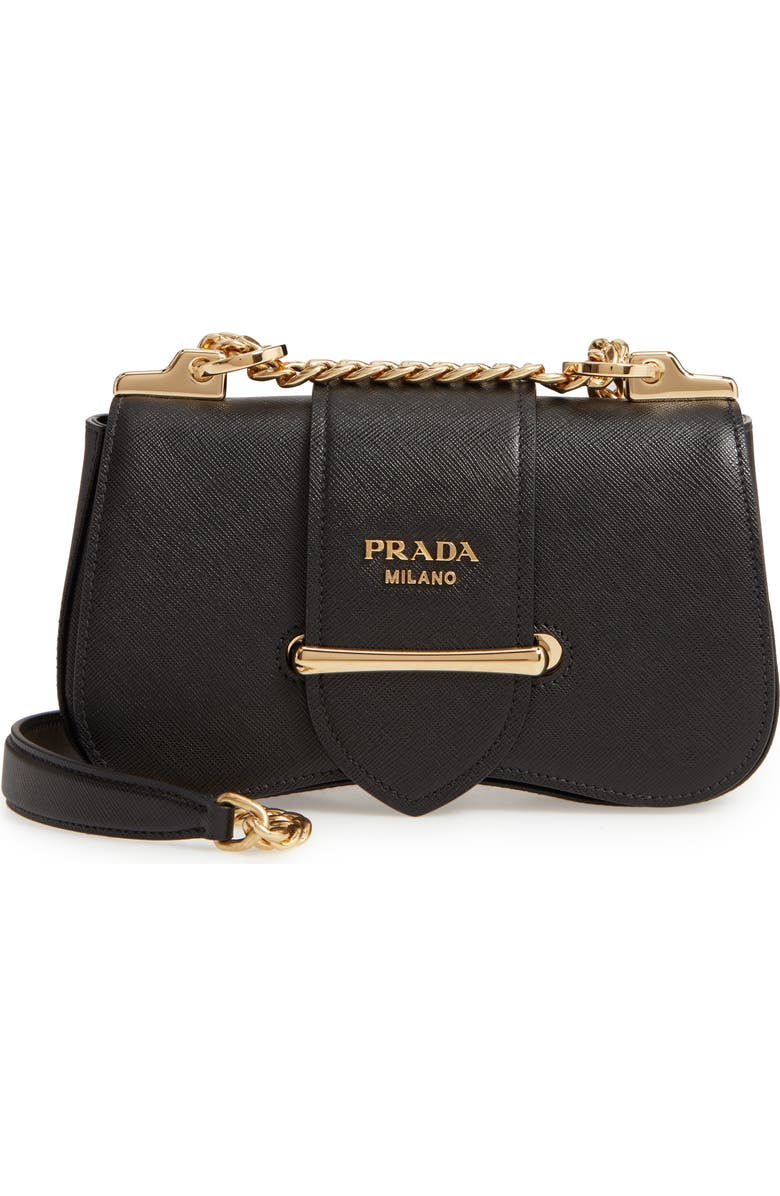 Prada Sidonie Leather Shoulder Bag, Main, color,