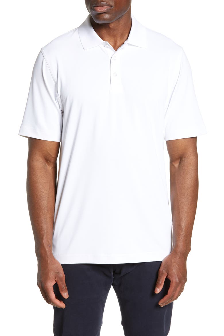 Forge DryTec Solid Performance Polo, Main, color, WHITE
