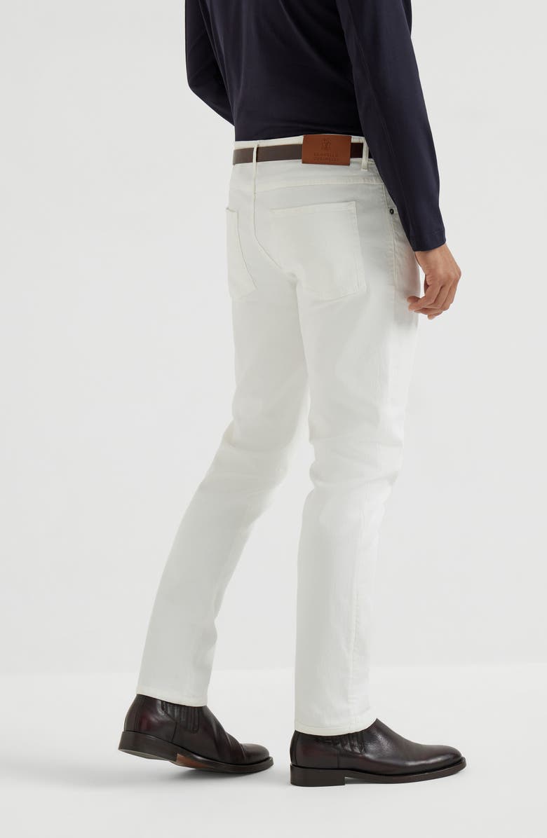 Brunello Cucinelli Garment-dyed trousers, Alternate, color, White