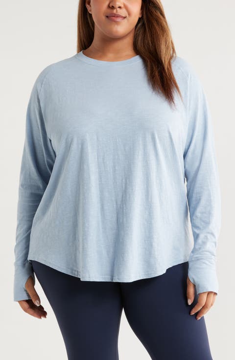 Relaxed Washed Cotton Top (Plus)
