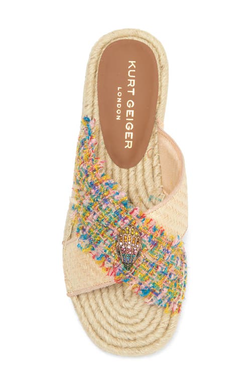 Kurt Geiger London Kensington Espadrille Slide Sandal In Beige