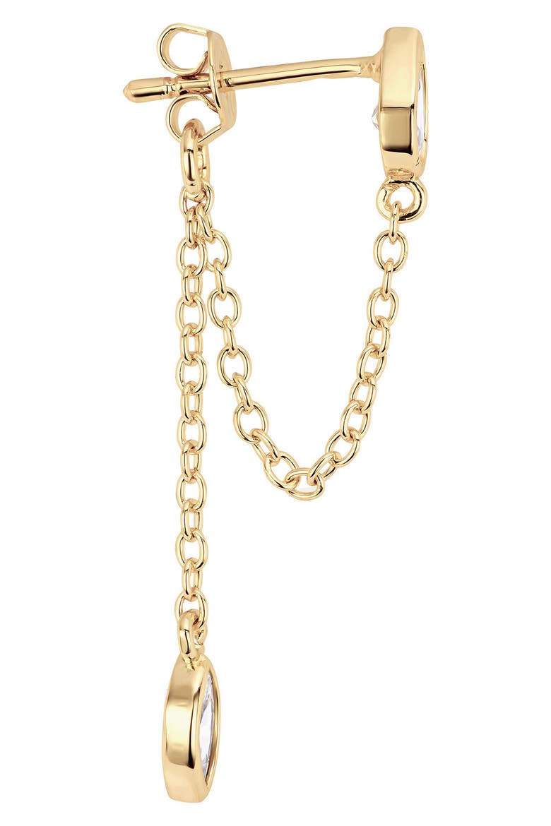 Modern Muse CZ Drop Earrings, Alternate, color, GOLD