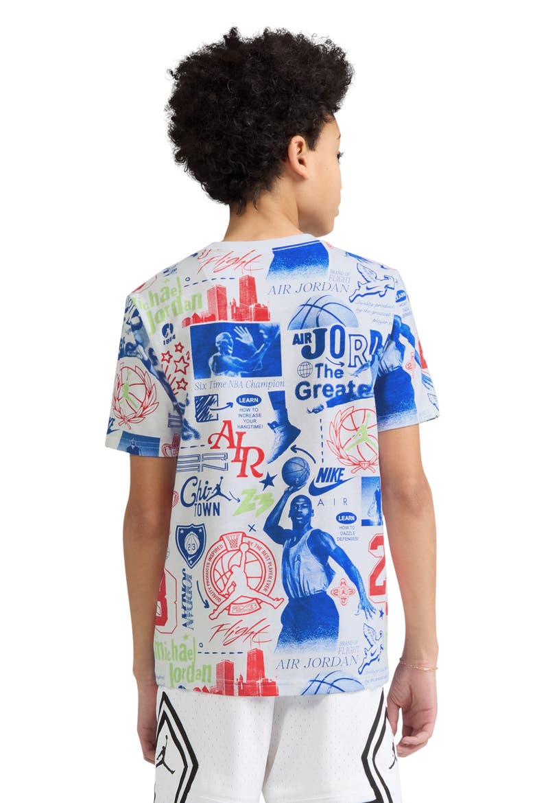 Kids' MJ Billboard Print T-Shirt, Alternate, color, WHITE