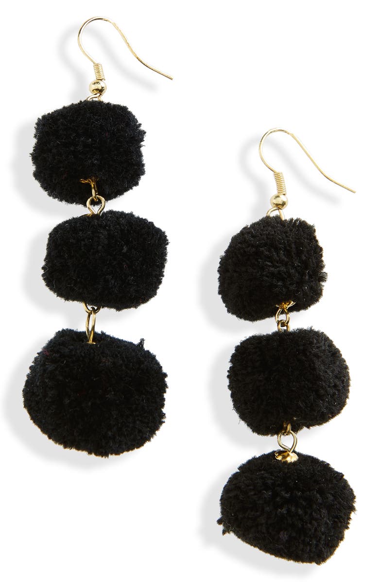 Shiraleah January Pom Earrings, Main, color, 