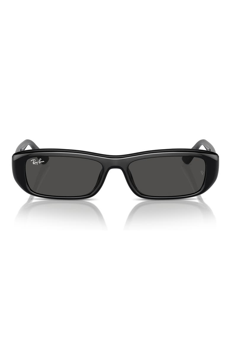 55mm Pillow Sunglasses, Alternate, color, DARK GREY
